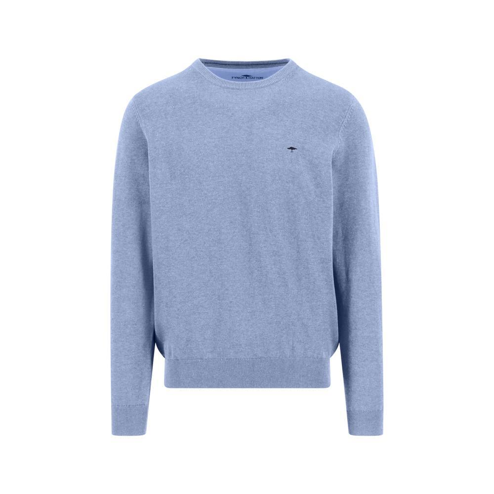 Fynch-Hatton Fine Knit Cotton Crew Neck Sweater